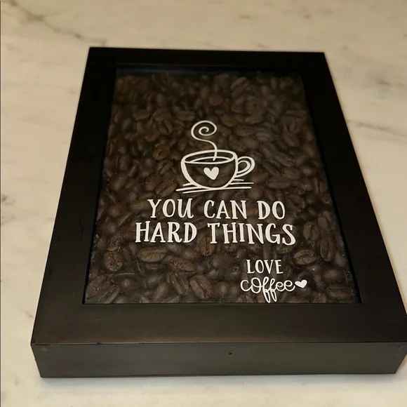 Black Coffee Bean Shadow Box - Picture 5 of 5